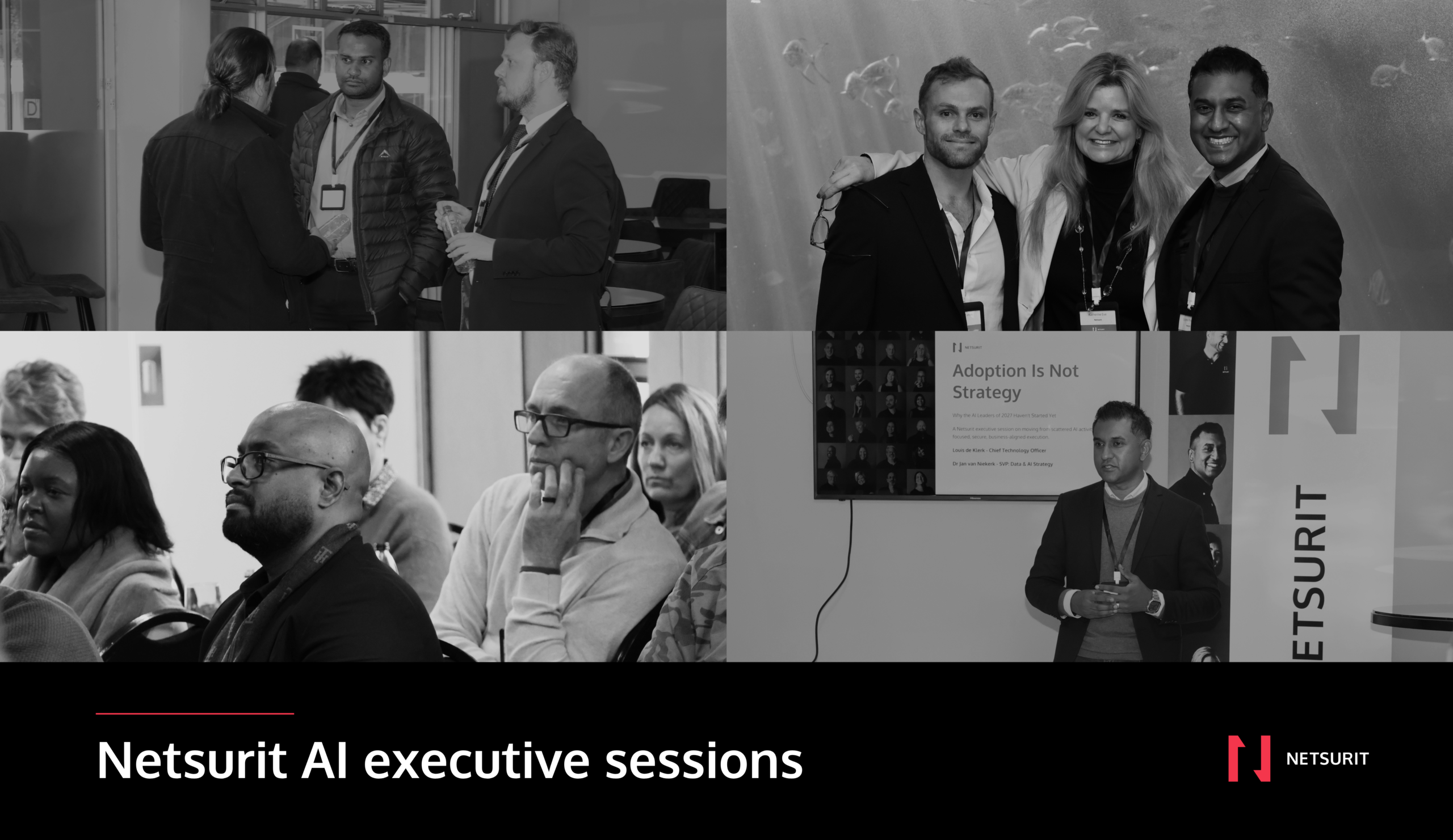 A collage image of Netsurit AI executives in an event